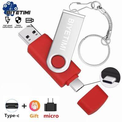 Bieyetimi Usb ชนิด C แฟลชไดร์ฟ32Gb Pendrive 64Gb OTG 128แท่ง USB ขนาด GB อุปกรณ์แท่ง USB แฟลชเมมโมรี่ Type-C สำหรับเป็นของขวัญโทรศัพท์พีซี