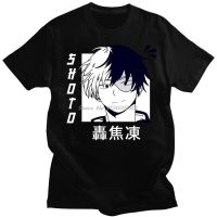 [COD]เสื้อยืดลําลอง แขนสั้น พิมพ์ลายอนิเมะ Shoto Todoroki My Hero Academia สีดํา สไตล์ญี่ปุ่น สําหรับผู้ชาย และผู้หญิงS-  K551