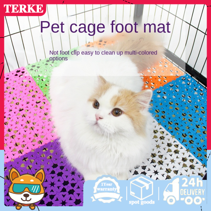 Cage Mat multifunctional Splicing Plastic Mat Pet Dog Cat Pad Mesh Mat Bathroom Nonslip Mats