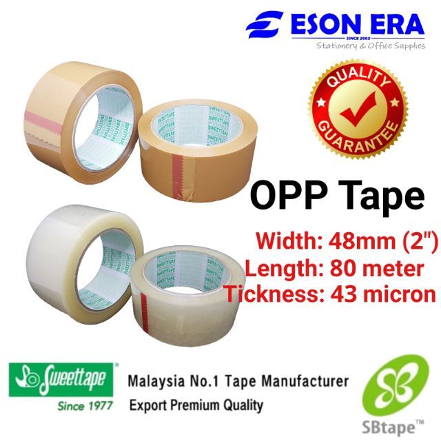 Sweettape Pioneer OPP Tape 48mm x 80meter 43micron Tape Me | Lazada