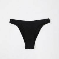 Thong Seamless Lingerie Panties Pure Cotton Crotch Mid Waist Soft Slim Briefs Women 2022 New