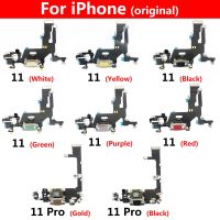 5 ชิ้น 100% เดิม USB ชาร์จพอร์ตชาร์จบอร์ดสายยืดหยุ่นสําหรับ Iphone 11 Pro Max Dock Plug Connector พร้อมไมโครโฟน