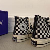 ﹊❅  Black and white case canvas shoes since spring help joker han edition ulzzang street clappers shoe lovers classic casual shoes