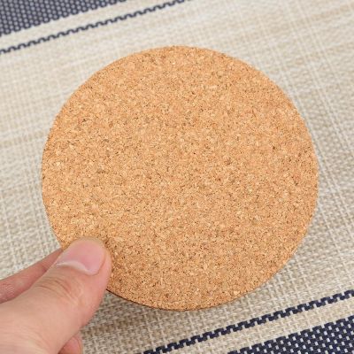 New Dia 9cm Plain Natural Cork Coasters Wine Drink Coffee Tea Cup Mats Table Pad For Home Office Kitchen New Handy Round Shape