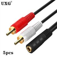 Universal 3.5mm Stereo Audio Female Jack to 2 RCA Male Socket to Headphone 3.5 Y Adapter Cable 25cm 0.5M 1M 3M 5M