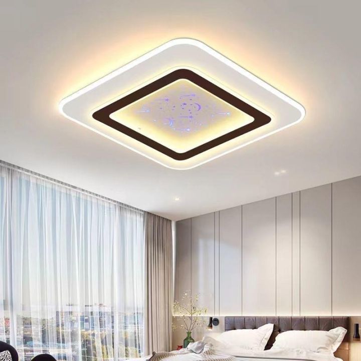 โคมไฟเพดานสามสีแหล่ง-ที่มาของแสงห้องนอนโคมไฟห้องนอนห้องพักโคมไฟโรงแรม