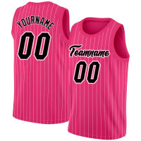 Personalized Basketball Jersey Full Sublimated Your Name and Numbers Sleeveless Tank-top Soft Quick-dry Stripe Sportswear