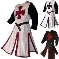 【ร้อน】นักรบยุคกลาง Templar อัศวิน Crusader เครื่องแต่งกายผู้ใหญ่ผู้ชายชุดเสื้อด้านบนข้าม LARP เครื่องแต่งกายคอสเพลย์ Tabard Surcoat Tunic