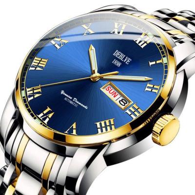 Mens watches quality goods go automatic needle noctilucent business steel band watch electricity waterproof calendar ✇▤ஐ
