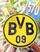 Borussia Dortmund โลโก้โบรุสเซียดอร์ทมุนด์  8*18 cm.ทำสีเหมือนจริงใช้สีพ่นรถยนต์ภายนอกน2k ทนแดดทนฝนติดตั้งได้ทั้งภายในภายนอก