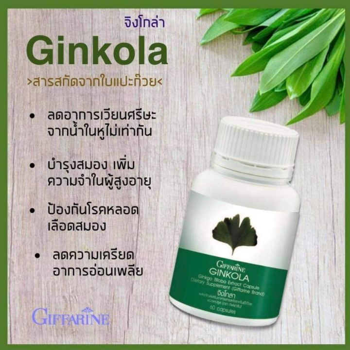 ส่งฟรี-อาหารเสริม-สารสกัดจากใบแปะก๊วย-กิฟฟารีน-giffarine-น้ำในหูไม่เท่ากัน-วิตามินบำรุง-สมอง-บำรุง-สมอง-สมุนไพร-จิงโกล่า-กิฟฟารีน-ของแท้