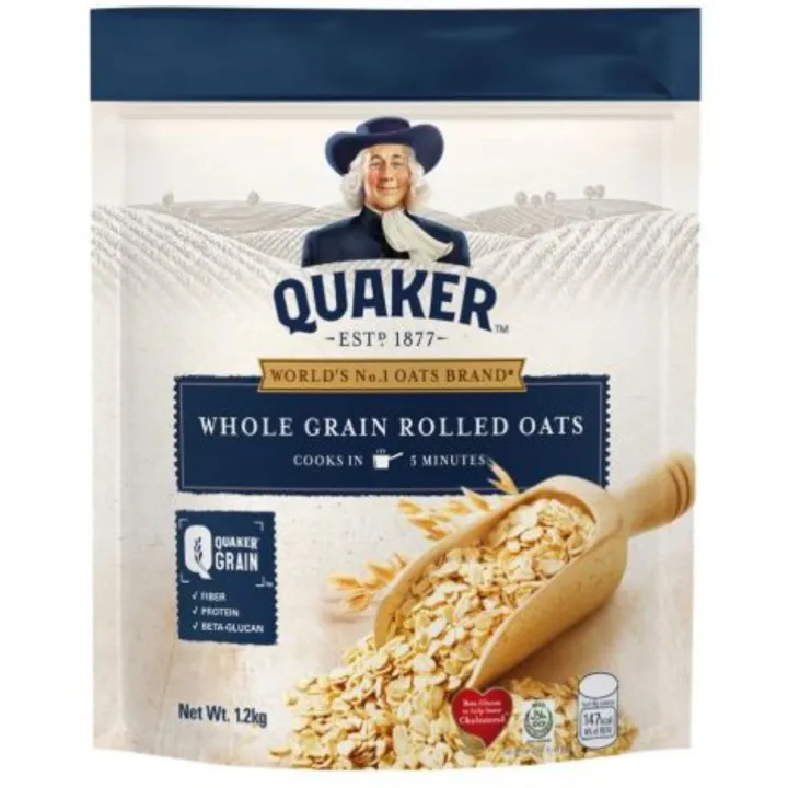 jhgjh Quaker Whole Grain Rolled Oats 1.2kg | Lazada PH