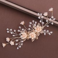 【hot】┋  Bride Jewelry Imitation Hair Clip Set Hairpin Earrings Childrens Show Headwear Bridal Wedding Headdress