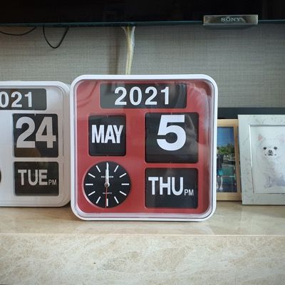 นาฬิกา-flip-clock-ad-650-red
