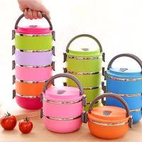 ◇❀✤ 5 Colors Solid Round Bento Box Bowls Hot Sale Thermal Insulation Stainless Steel Boxes Student Lunch Box Lunchbox Food ontainer