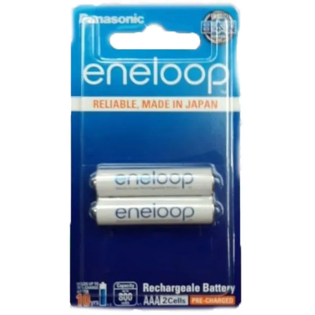 ถ่านชาร์จ Panasonic Eneloop Aaa แพค 2 ก้อน Up To 800 Mah ผลิตปี 2021