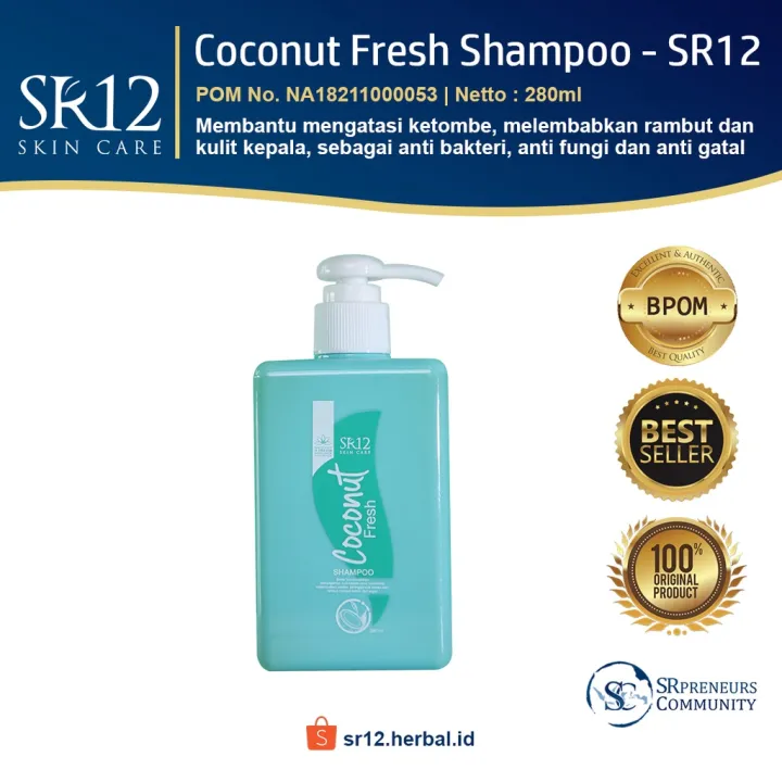 Shampoo Anti Ketombe Dan Rambut Rontok Ampuh Sampo SR12 Herbal BPOM ...