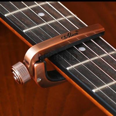 ；‘【；。 Guitar Capos Electric Acoustic Guitar Capo Bass Violin Ukulele Capotraste Single-Handed Tune Clamp Trigger - 3 Colors Metal Capo