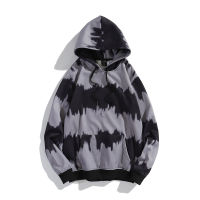 High Street Tide Brand Gradient Tie-Dye Hoodie for Men and Women Couples Hip Hop Loose Casual Tops Streetwear