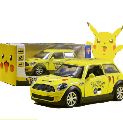 1:36 Die-Cast รถสำหรับ 1967 Volkswagen Beetle BMW MINI Fiat Pikachu Slam Dunk Mickey Doraemon รุ่นของเล่นดึงกลับรถตกแต่งเค้กของขวัญคอลเลกชันสำหรับชายหญิงเด็ก