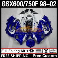 ตัวถังสำหรับ SUZUKI KATANA GSXF 600 750สีน้ำเงิน GSXF600 1998 1999 2000 2001 2002 66No 48GSX750F 98 99 00 01 02แฟริ่ง