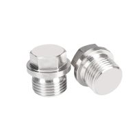 Stainless 304 Pipe Fitting Hex Plug With Flange G1/8 G1/4 G3/8 G1/2 G3/4 G1"-G2" Pipe Fittings Accessories