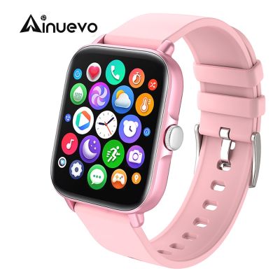 ZZOOI Ainuevo Y20GT Pink Bluetooth Call Smart Watch 1.7"HD Display Heart Rate Waterproof IP67 Fitness Tracker Sport Mode For Men Women