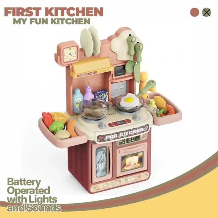 First Kitchen Modern Big / Small Kitchen Toy Playset Utensils with