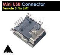 อะไหล่ พอร์ต ขั้วต่อ Mini usb Female USB 5 Pin SMT Connectors Female Plug Port Jack Tail Socket Electric Terminals