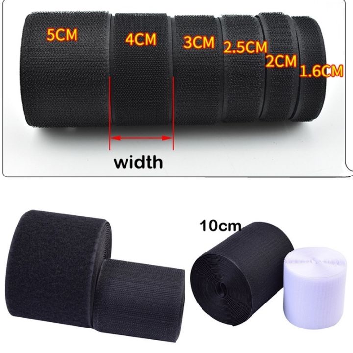 1m-pair-non-adhesive-fastener-tape-sew-on-hook-loop-interlocking-tape-nylon-hook-strip-diy-craft-supply-16-20-25-30-50-100-150mm