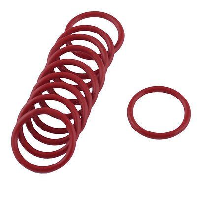 10X Red Rubber 25mm x 2.5mm x 20mm Oil Seal O Rings Gaskets Washers Gas Stove Parts Accessories