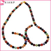 XIANP 94 PCS 8mm คะ ลูกปัดหินธรรมชาติ หินธรรมชาติหิน กลมกลมๆ ลูกปัดโมราธรรมชาติสีสันสดใส 2เส้น สีสันสดใส ลูกปัดสเปเซอร์ กำไลข้อมือ DIY