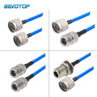 1Pcs N Type Male Plug to N Female Jack RF Connector RG402 Blue Jacket Semi Flexible Low Loss 50 Ohm Coaxial Cable 15CM-20M