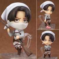 Attack on Titan Anime Figure Levi Ackerman Cleaning Ver Anime Manga Statue Action Figure Q Version Model Toys Doll Decoration