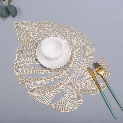 【CW】∈☇✵  Hollow Leaves Non-slip Mats Placemat Coaster Insulation Dish Cup Table Hotel 51181