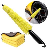 Car Cleaning Tool Wheel Tire Rim Clean Brushes Auto Tire Detailing Washing Sponge Brush Dust Cleaner Car Accessories Exterior Adhesives Tape