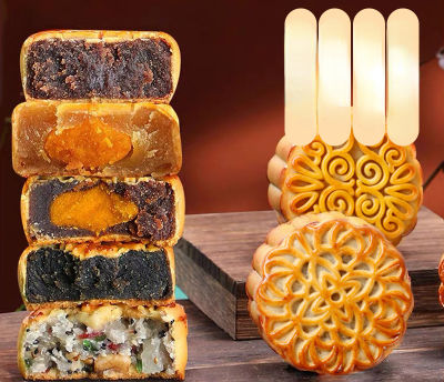 【XBYDZSW】中秋广式月饼莲蓉蛋黄五仁月饼 Mid-Autumn Festival Cantonese mooncake lotus paste egg yolk five kernel mooncake 80g