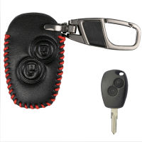 Remote Key Ring Cover Case 2ปุ่มหนังสำหรับ Renault Trafic Clio Master Modus Twingo Dacia Duster Logan Sandero Opel Vauxhall