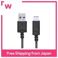 Elecom USB TYPE C Cable Type C (USB A to USB C) Super Quick Charge with 3A output, USB2.0 certified, 1.0m long, Black MPA-AC10NBK