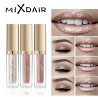 MIXDAIR 6 Color Matte Lip Gloss Shimmer Glitter Highlight Set Liquid Lipstick ลิปและตาคุ้มสุดๆ**ของแท้ พร้อมส่ง