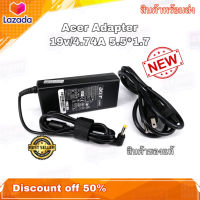 สายชาร์จโน๊ตบุ๊ค ที่ชาร์จโน๊ตบุ๊ค Acer Adapter Laptop 19V 4.74A 90W Jack Size 5.5x1.7mm. ของแท้ ทรงยาว สินค้ารับประกัน 1ปี