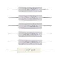 10Pcs 10W 5 Ceramic Cement Power Resistor 10 Watt - 5 Pcs 50 Ohm 5Pcs 100 Ohm