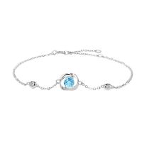 [COD] love at first sight bracelet womens blue ocean zircon simple niche wholesale 2022 new