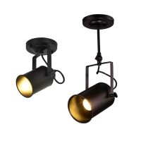 【CW】 Wrought iron E27 Lamp Adjustable Mount on Wall or Ceiling Lighting for Bar Store