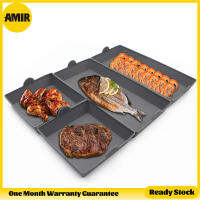 AMIR 4PCS Non-Stick Baking Pans ซิลิโคนแผ่น Pan ชุดถาดอบวงเวียนสี่เหลี่ยมผืนผ้า/สแควร์เค้กคุกกี้กระทะ,เครื่องล้างจานปลอดภัย,Air Fryer เตาอบปลอดภัย