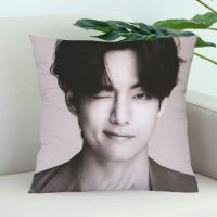 Kim Taehyung Pillow Cover Bedroom Home Office Decorative Pillowcase Square Zipper Pillow Cases Satin Soft 22.1.3