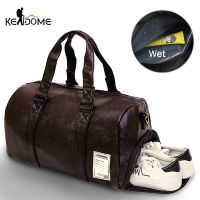 【YF】 Dry Wet PU Leather Gym Bag Outdoor Travel Handbag For Women Men Waterproof Fitness Training Simming SPorts Shoulder Bags XA170D