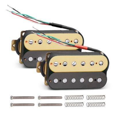 Dula Coil Open Style Humbucker Electric Guitar Pickup Bridge Pickup Ivory/Black