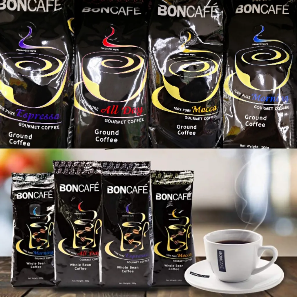 1 Pack, Mocca, Coffee Pack 100% Gourmet 200g Ground Boncafé