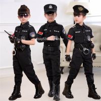 Children Policeman Cosplay Costumes Kids Christmas Party Carnival Police Uniform Halloween Boys Army Policemen Clothing Gift Set